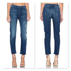 MOTHER Jeans The Double Fray Vagabond in Take the Edge Off